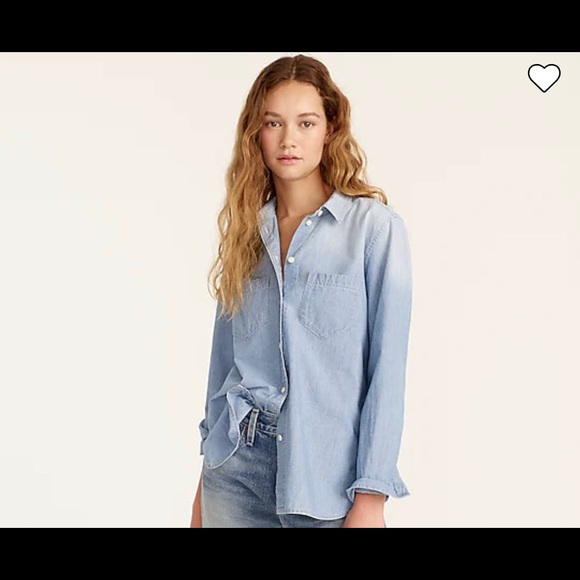 J. Crew Tops - Jcrew chambray denim button down shirt size 4 small NWOT